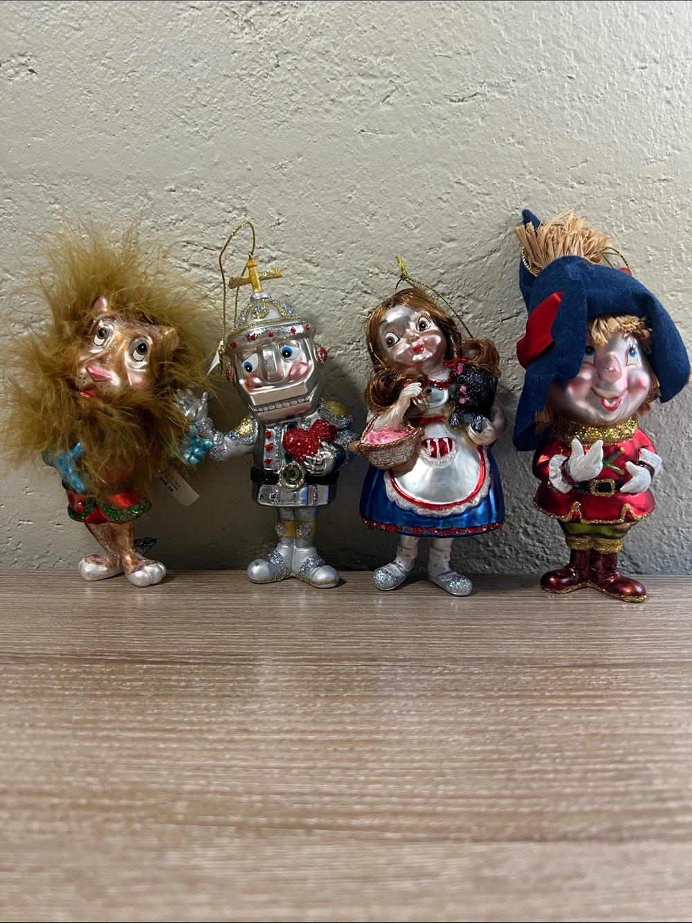 Vintage 180 Degrees Wizard of Oz Ornaments Mark Robert’s Style Set of 4